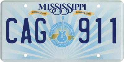 MS license plate CAG911