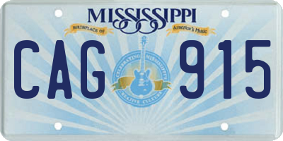 MS license plate CAG915