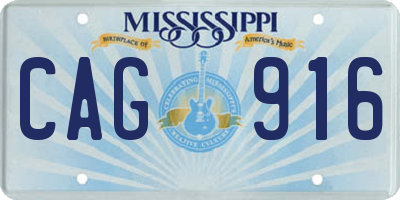 MS license plate CAG916