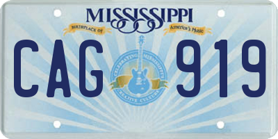 MS license plate CAG919
