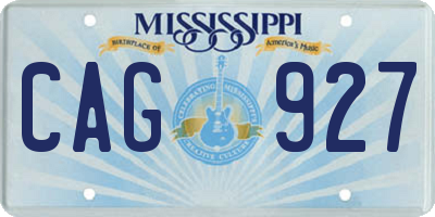 MS license plate CAG927