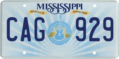 MS license plate CAG929