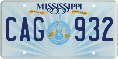 MS license plate CAG932