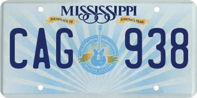 MS license plate CAG938
