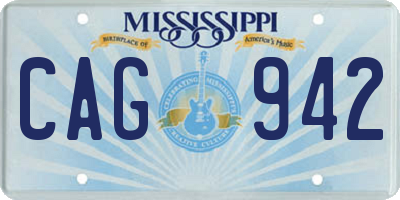MS license plate CAG942