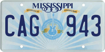MS license plate CAG943