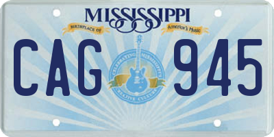 MS license plate CAG945