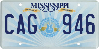 MS license plate CAG946