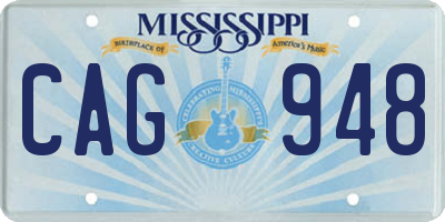 MS license plate CAG948
