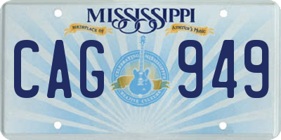 MS license plate CAG949