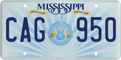 MS license plate CAG950