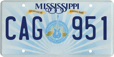 MS license plate CAG951