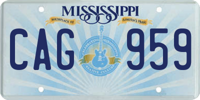 MS license plate CAG959