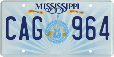 MS license plate CAG964