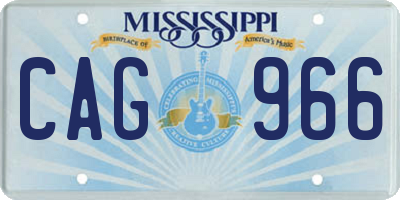 MS license plate CAG966