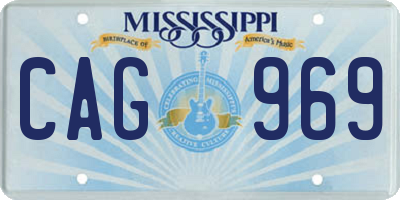 MS license plate CAG969