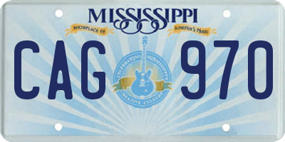 MS license plate CAG970