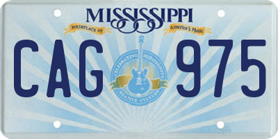 MS license plate CAG975