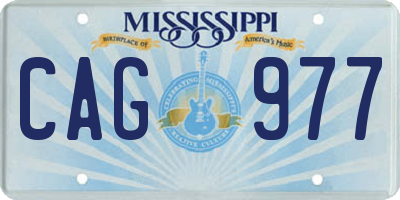 MS license plate CAG977