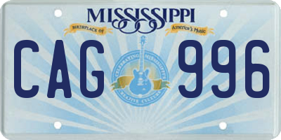MS license plate CAG996