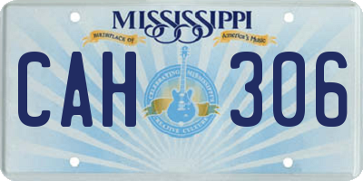 MS license plate CAH306