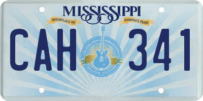 MS license plate CAH341
