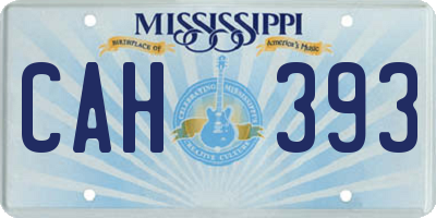 MS license plate CAH393