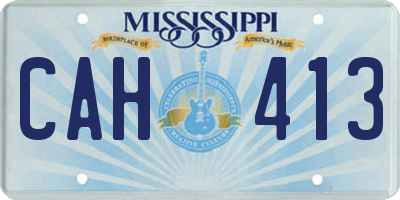 MS license plate CAH413