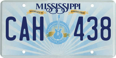 MS license plate CAH438