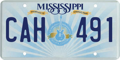 MS license plate CAH491