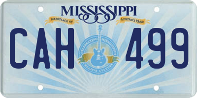 MS license plate CAH499