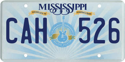 MS license plate CAH526