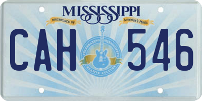 MS license plate CAH546