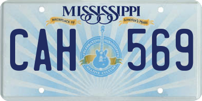 MS license plate CAH569