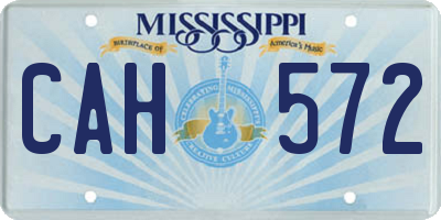 MS license plate CAH572