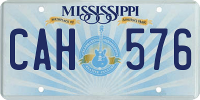 MS license plate CAH576