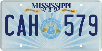 MS license plate CAH579