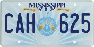 MS license plate CAH625