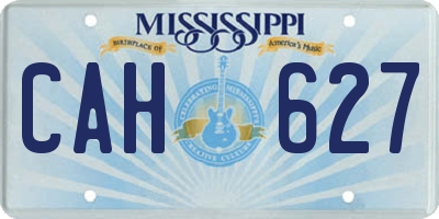MS license plate CAH627