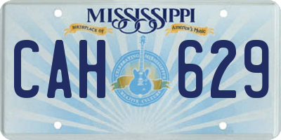 MS license plate CAH629