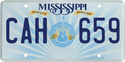 MS license plate CAH659