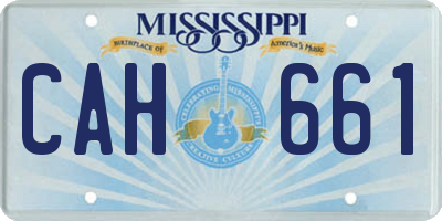 MS license plate CAH661