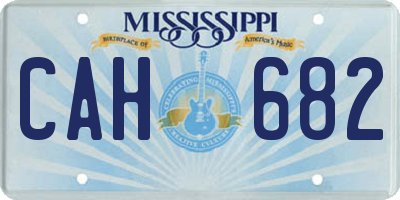 MS license plate CAH682