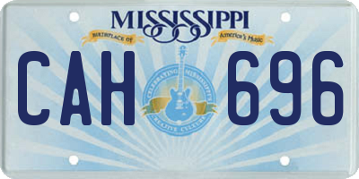 MS license plate CAH696