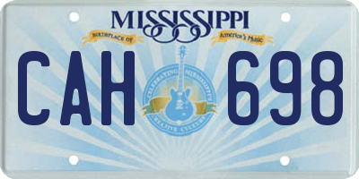 MS license plate CAH698