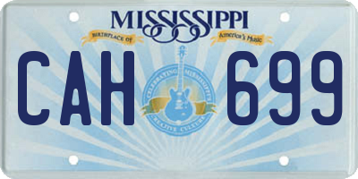 MS license plate CAH699