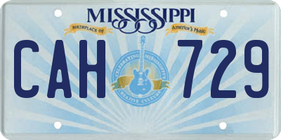 MS license plate CAH729