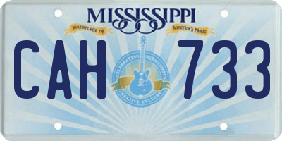 MS license plate CAH733