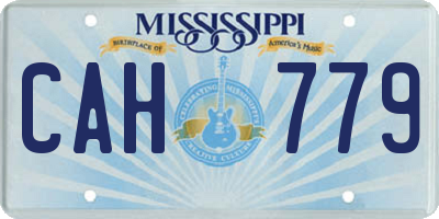 MS license plate CAH779