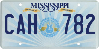 MS license plate CAH782